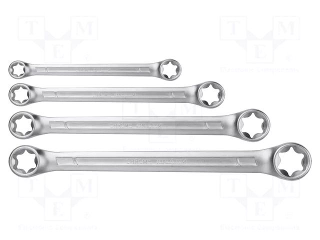Wrench-set; box,Torx®; Chrom-vanadium steel; 4pcs. NEO TOOLS NEO-09-980