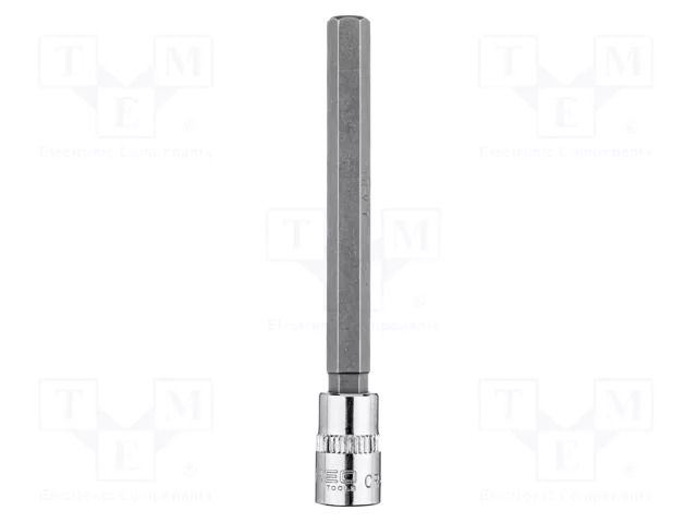 Socket; hex key,socket spanner; HEX 7mm; 1/4"; long NEO TOOLS NEO-10-332