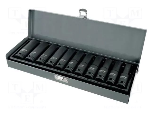 Wrench-set; 6-angles,socket spanner,impact; 1/2"; long; 11pcs. PROLINE PRE-18494