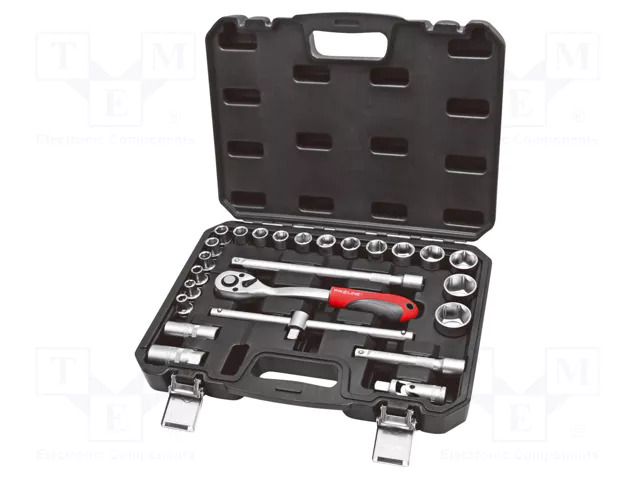 Wrench-set; 6-angles,socket spanner; Chrom-vanadium steel; 1/2" PROLINE PRE-58825