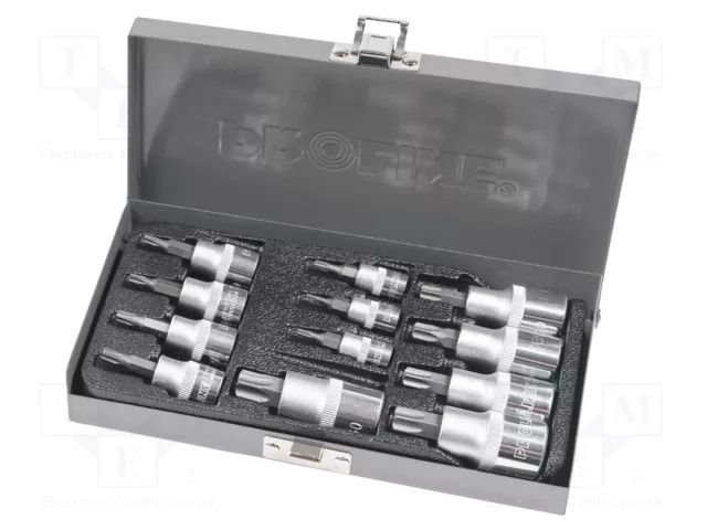 Wrench-set; socket spanner,Torx®; Chrom-vanadium steel; 12pcs. PROLINE PRE-18712