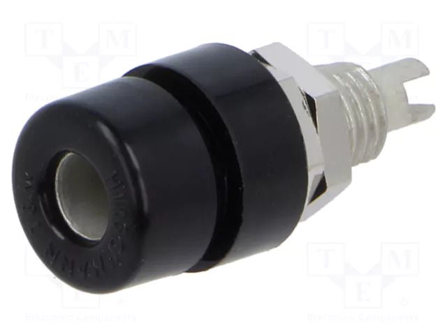 Connector: 4mm banana; socket; 32A; 30VAC; 60VDC; black; BIL 30 HIRSCHMANN T&M BIL30SW
