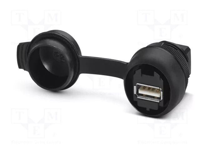 Service socket with USB A 3.0 (socket/socket), with protecti PHOENIX CONTACT SI-RND-U1A