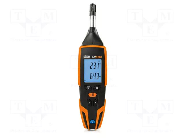 Thermo-hygrometer; LCD; -20÷60°C; 0÷100%RH; Accur: ±0.5°C; IP40 HT INSTRUMENTS HTI-HN000106