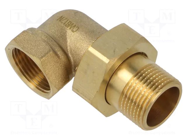 Splice terminal: 90° elbow; double connector,male-female,flat GEBO 97-5BR