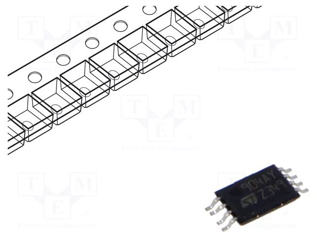 IC: operational amplifier; 1.1MHz; 3÷30V; Ch: 2; TSSOP8; reel,tape STMicroelectronics LM2904AYPT