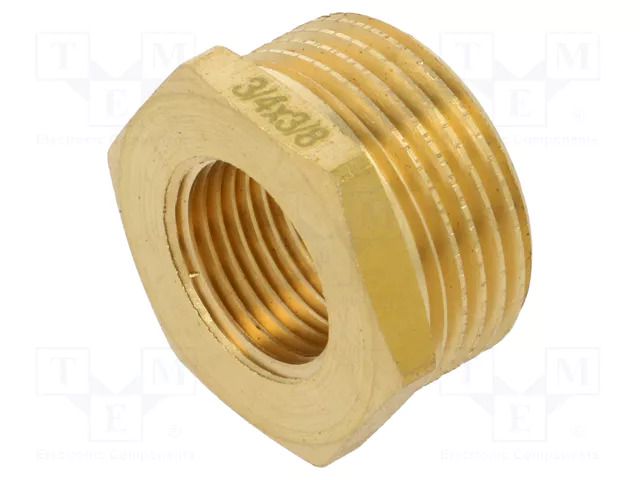 Splice terminal: adapter; male-female,reductive; brass CW617N GEBO 241-21BR
