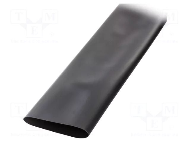 Heat shrink sleeve; glued; 140mm; L: 1m; black; Temp: -15÷125°C RADPOL RDK-140/34X1