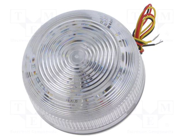Signaller: lighting; flashing light; white; Flashguard; 11÷35VDC KLAXON SIGNALS QBS-0307