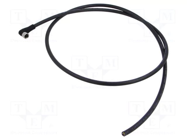 Cable: for sensors/automation; M8; PIN: 8; angled; 1m; plug; 30VDC BINDER 773408000050008-01