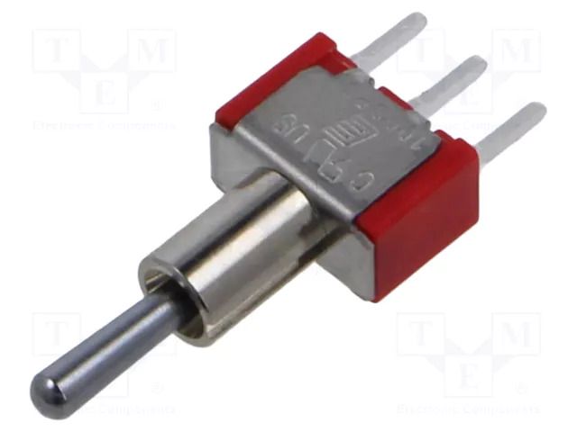 Switch: toggle; Pos: 3; SP3T; ON-OFF-ON; 2A/250VAC; 5A/28VDC; 100 E-SWITCH 100SP3T1B2M2QE