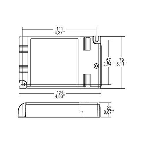 60W CC LED supply 350-1050mA 2-74V, DIP-SWITCH, dimming: DALI2, AM, PWM, PUSH, TCI 127413