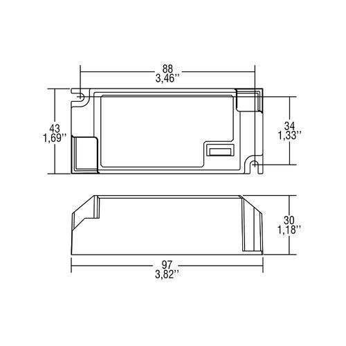 Direct current dimmable electronic drivers with DIP-SWITCH 38W 127492