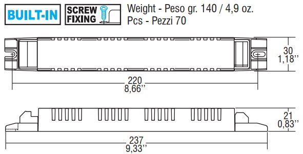 55W CC LED supply, DIP perjungėjais 100-350mA, IP20, TCI 127524