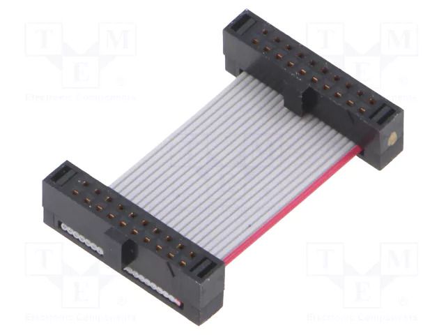 Ribbon cable with IDC connectors; IDC,both sides; 25.4mm; 1" SAMTEC FFSD10D010001N