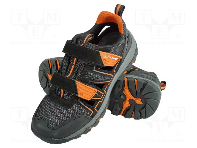 Sandals; Size: 43; black-grey; knitwear,chamois; slip LAHTI PRO LAHTI-L3060643