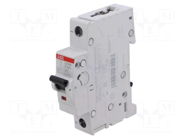 Circuit breaker; 230VAC; 220VDC; Inom: 4A; Poles: 1; Charact: K; 10kA ABB S201M-K4UC