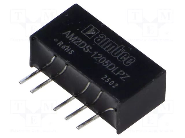 Converter: DC/DC; 2W; Uin: 10.8÷13.2VDC; Uout: 5VDC; Uout2: -5VDC AIMTEC AM2DS-1205DLPZ
