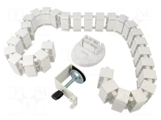 Wiring duct; flexible; white; W: 129mm; L: 1347mm LOGILINK PC-KAB0093