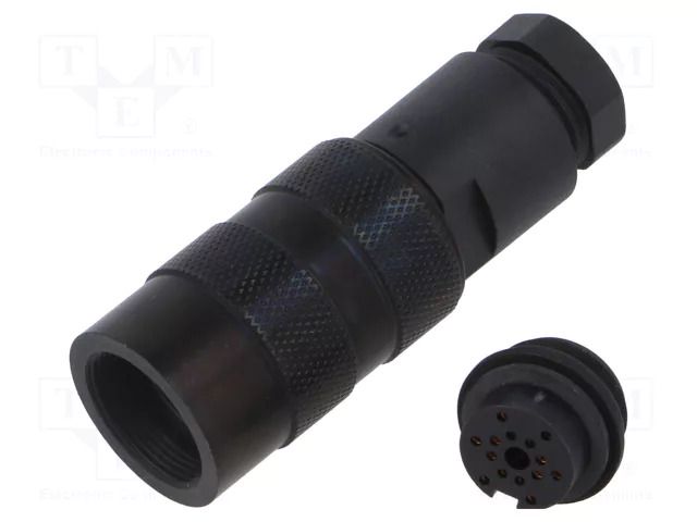 Connector: M16; plug; female; PIN: 14; 3A; 60V; 723; soldering; IP67 BINDER 09-0452-70-14