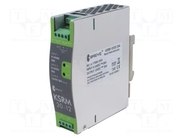 Redundancy module; KSRM BREVE TUFVASSONS KSRM-12V-20A