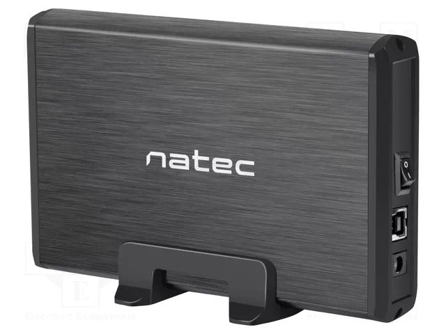 Hard discs housing: 3,5"; LED status indicator; aluminium; black NATEC NKZ-0448