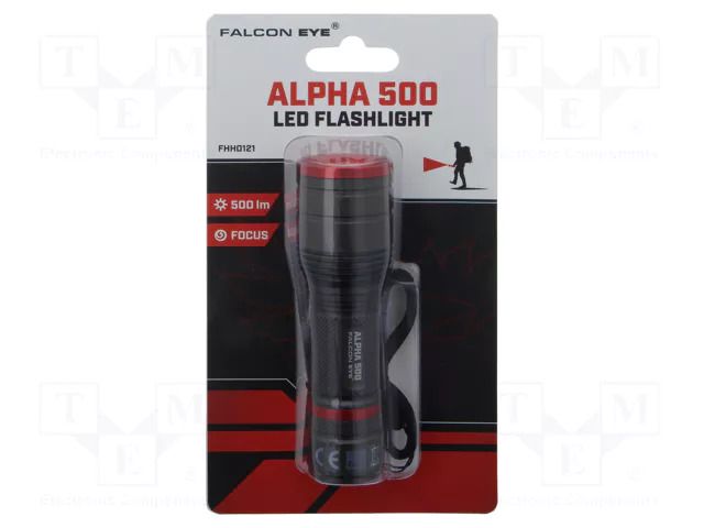 Torch: LED; IPX4; 140lm,500lm; 13h; FALCON EYE®; L: 124mm; Ø: 35mm MACTRONIC ALPHA-500