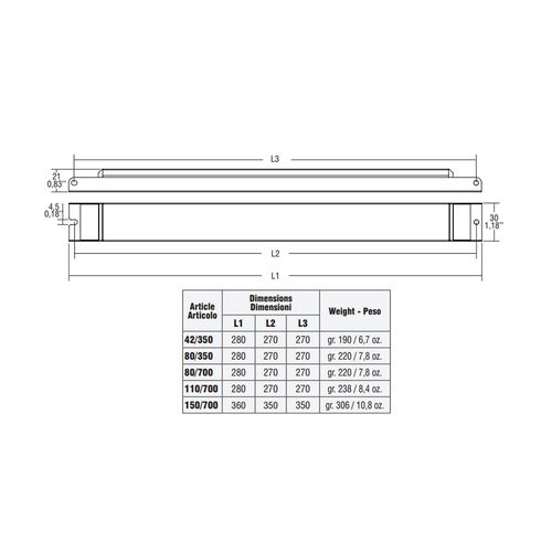 80W CC LED supply 350-700mA 35-220V, DIP-SWITCH, DALI2, TCI 127936