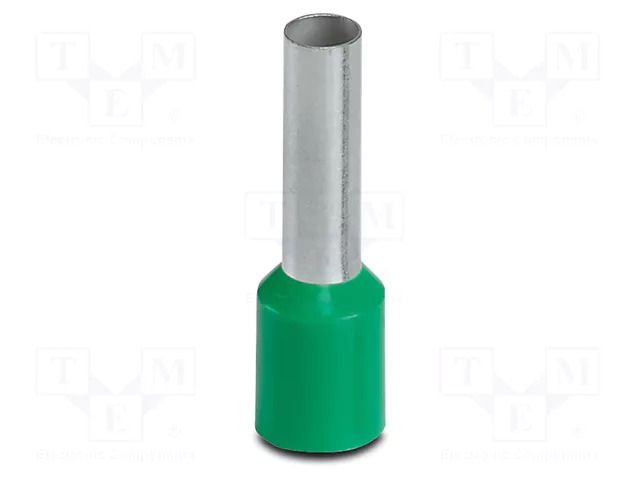 Tip: bootlace ferrule; insulated; copper; 6mm2; Bit len: 12mm PHOENIX CONTACT AI6-12GN