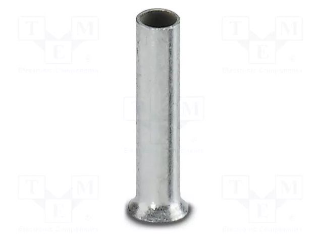 Tip: bootlace ferrule; non-insulated; copper; 1mm2; tinned; 8mm PHOENIX CONTACT A1-8