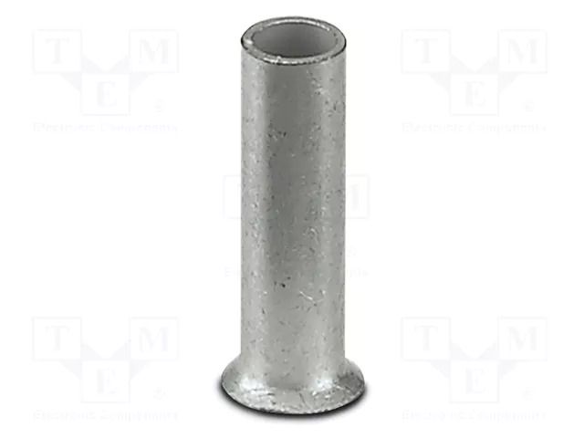 Tip: bootlace ferrule; non-insulated; copper; 0.75mm2; 6mm; tinned PHOENIX CONTACT A0.75-6