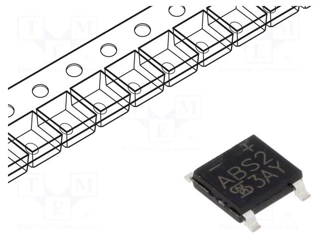 Bridge rectifier: single-phase; Urmax: 200V; If: 1A; Ifsm: 30A; ABS TAIWAN SEMICONDUCTOR ABS2-TSC