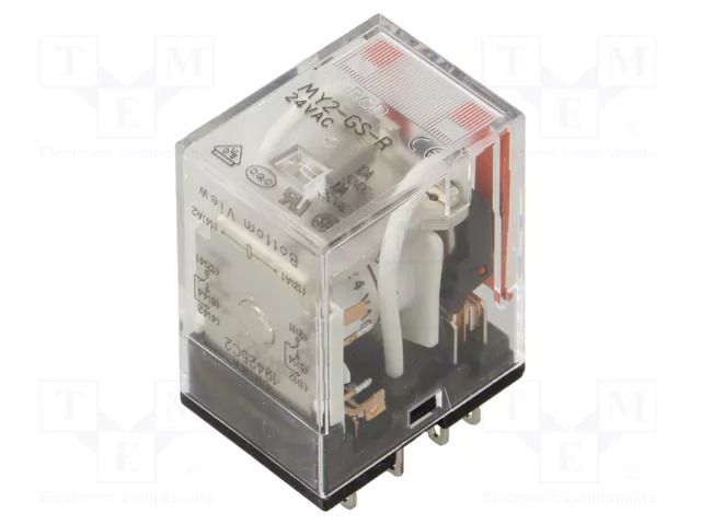 Relay: electromagnetic; DPDT; Ucoil: 24VAC; Icontacts max: 10A OMRON MY2-GS-R-24AC