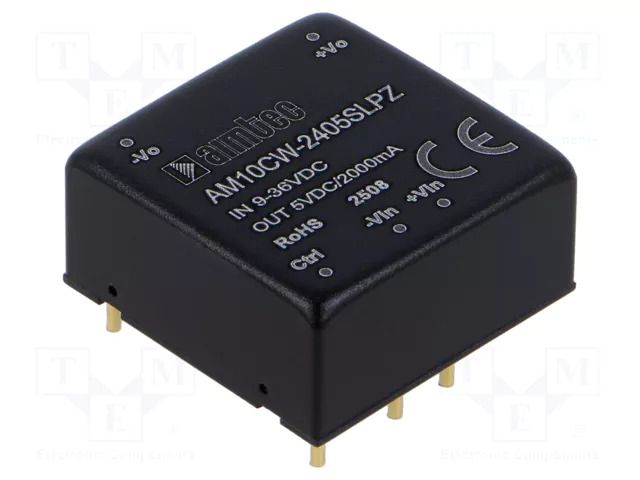 Converter: DC/DC; 10W; Uin: 9÷36VDC; Uout: 5VDC; Iin: 500mA; Iout: 2A AIMTEC AM10CW-2405SLPZ