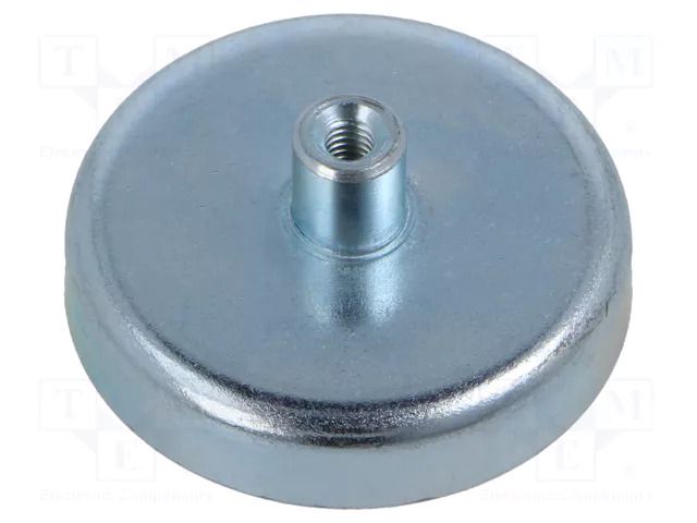 Magnet: permanent; hard ferrite; 125N; Ø: 40mm; H: 16.5mm; steel ELESA+GANTER GN50.2-HF-40-8-M4