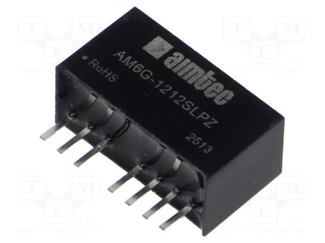 Converter: DC/DC; 6W; Uin: 9÷18VDC; Uout: 12VDC; Iin: 625mA; SIP8; THT AIMTEC AM6G-1212SLPZ