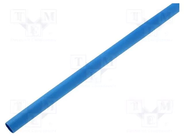 Heat shrink sleeve; 3: 1; 6mm; L: 200mm; blue; 10pcs. HELLERMANNTYTON HIS-3-BAG-6/2-BU