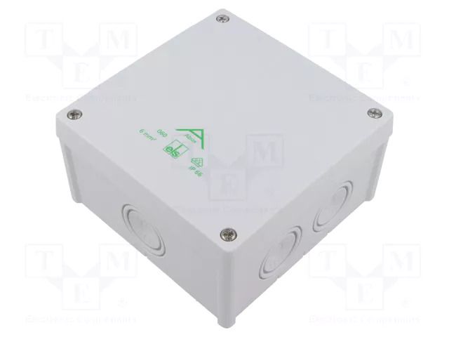 Enclosure: junction box; X: 127mm; Y: 127mm; Z: 70mm; IP66; grey; ABOX SPELSBERG ABOX-060-L