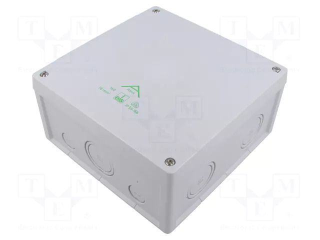 Enclosure: junction box; X: 182mm; Y: 182mm; Z: 90mm; IP55,IP66; grey SPELSBERG ABOX-160-L