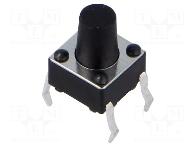Microswitch TACT; SPST; Pos: 2; 0.05A/12VDC; THT; 2.45N; 6x6x3.5mm CONNFLY TACT4101-18250-A