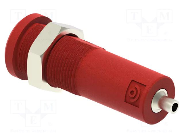 Connector: 4mm banana; socket; 10A; red; 2mm soldering hole ELECTRO-PJP PJP5270-HT-C-R
