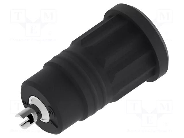 Connector: 4mm banana; socket; 25A; black; nickel plated; soldered ELECTRO-PJP PJP3295-N