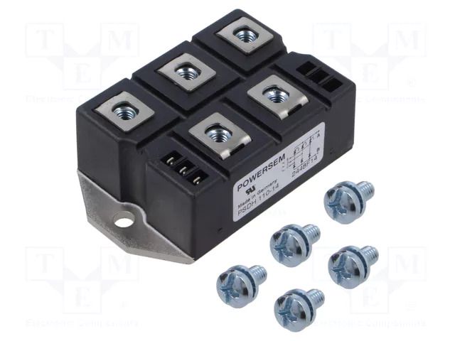 Bridge rectifier: half-controlled; Urmax: 1.4kV; If: 110A; module POWERSEM PSDH110/14