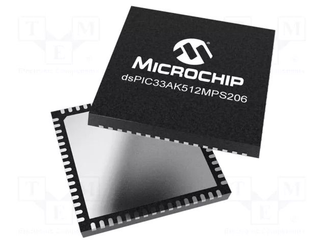 IC: dsPIC microcontroller; 512kB; 64kBRAM; VQFN64; 3÷3.6VDC; tube MICROCHIP TECHNOLOGY 33AK512MPS206-I/M7