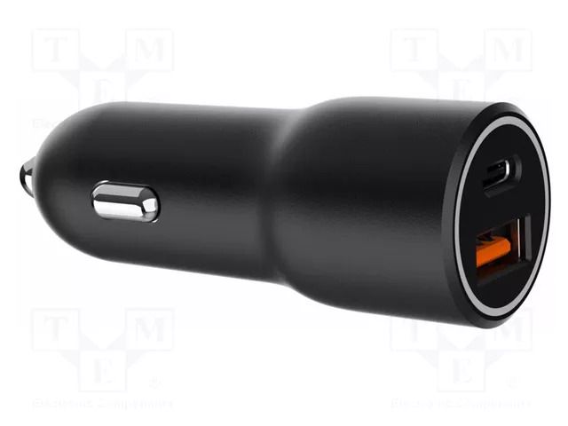 USB power supply; USB A socket,USB C socket; Sup.volt: 12÷24VDC GEMBIRD TAUCAC2PDQC38CAR01