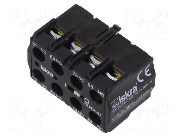 NC + NO x3; Relays accessories: auxiliary contacts ISKRA ND4M-31