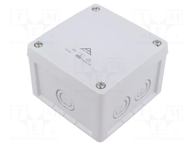 Enclosure: junction box; X: 102mm; Y: 102mm; Z: 70mm; polycarbonate SPELSBERG ABOX-PRO-040-L