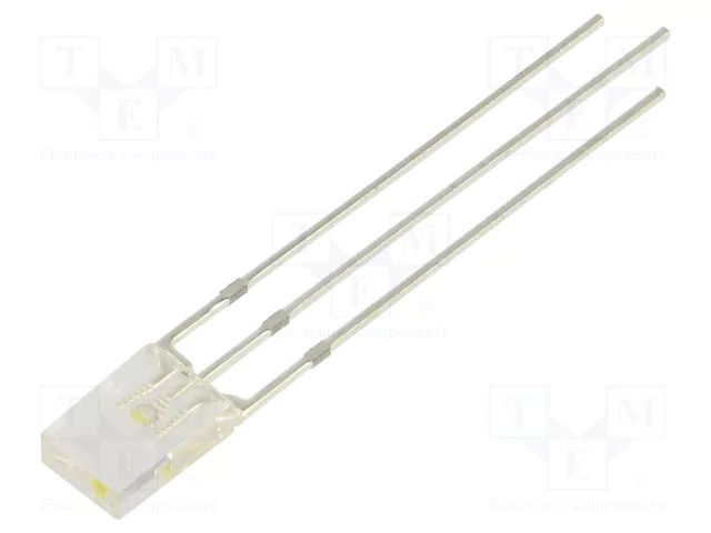 LED; white,red; rectangular; 2x5x7mm; bicolour; 500÷750mcd; 120° OPTOSUPPLY OSRWPA71C1B