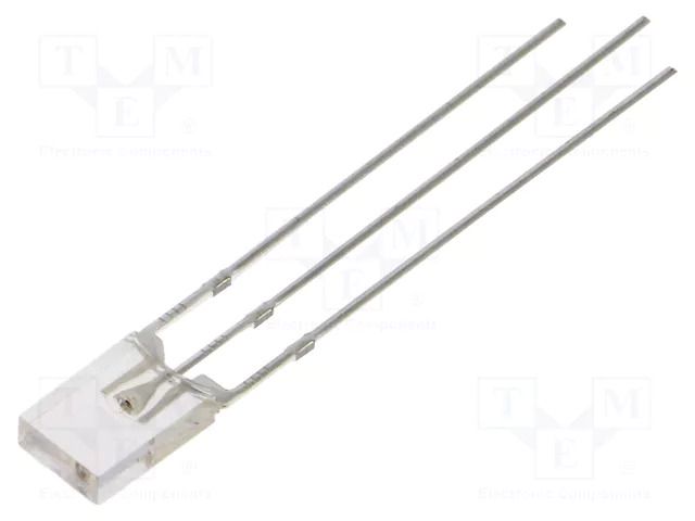 LED; blue,yellow; rectangular; 2x5x7mm; bicolour; 120°; Front: flat OPTOSUPPLY OSYBPA71C1B
