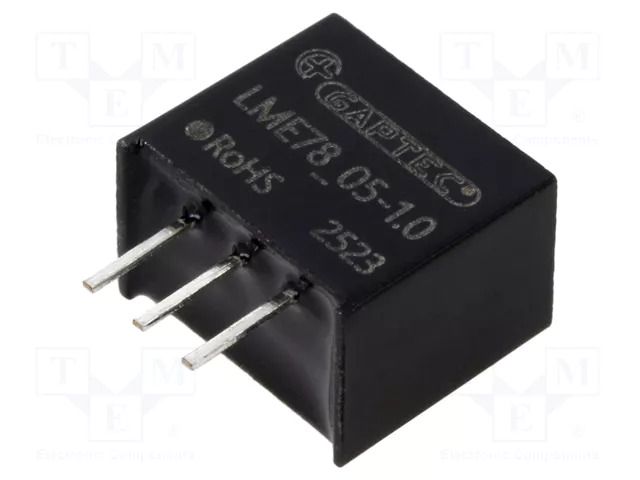 Converter: DC/DC; Uin: 8÷36VDC; Uout: -5/5VDC; Iout: -500mA÷1A; SIP3 GAPTEC Electronic LME78-05-1.0